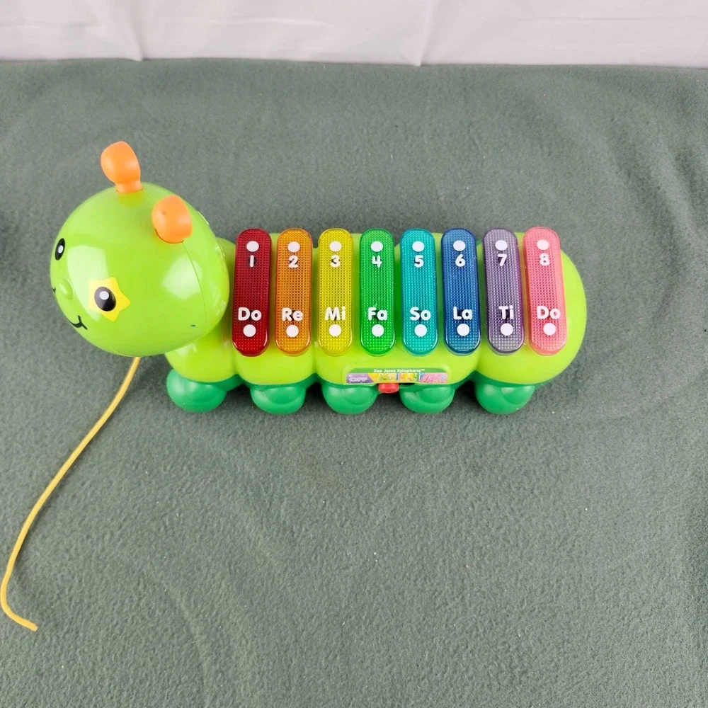 VTech Zoo Jamz Toy Caterpillar Xylophone Green 1 1/2 - 4 Years Used Tested Works
